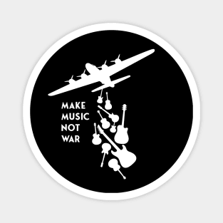 Banksy - Make Music Not War - White Magnet